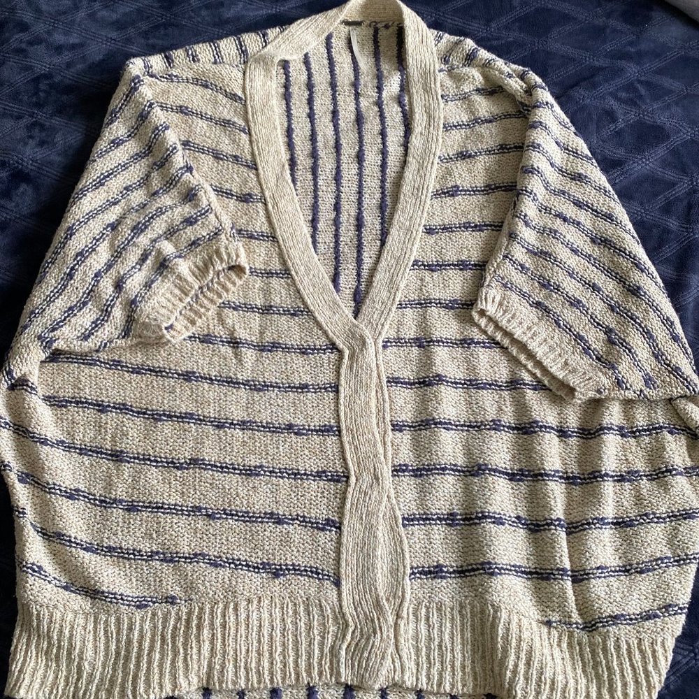 Free People Oversized Beige Sweater | L